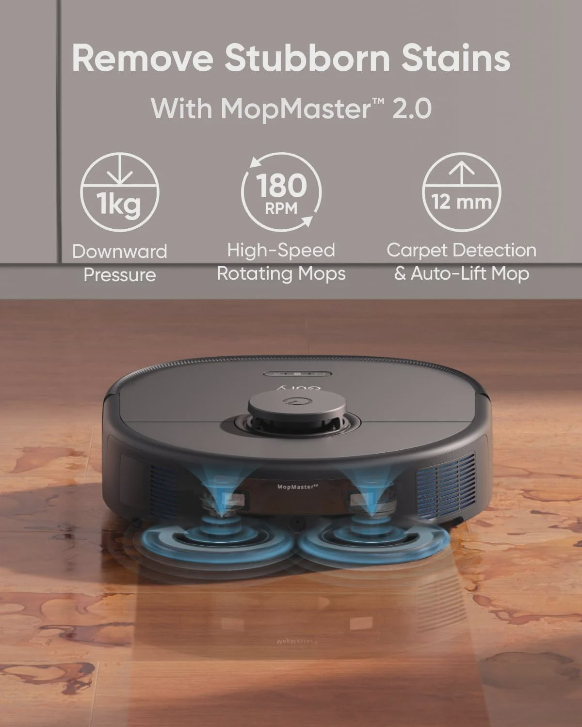 eufy restored X10 Pro Omni Robot Vacuum and Mop Combo, 8,000 Pa Suction, Dual Mops, Auto Mop Washing, Auto Drying, Self-Emptying (Refurbished...