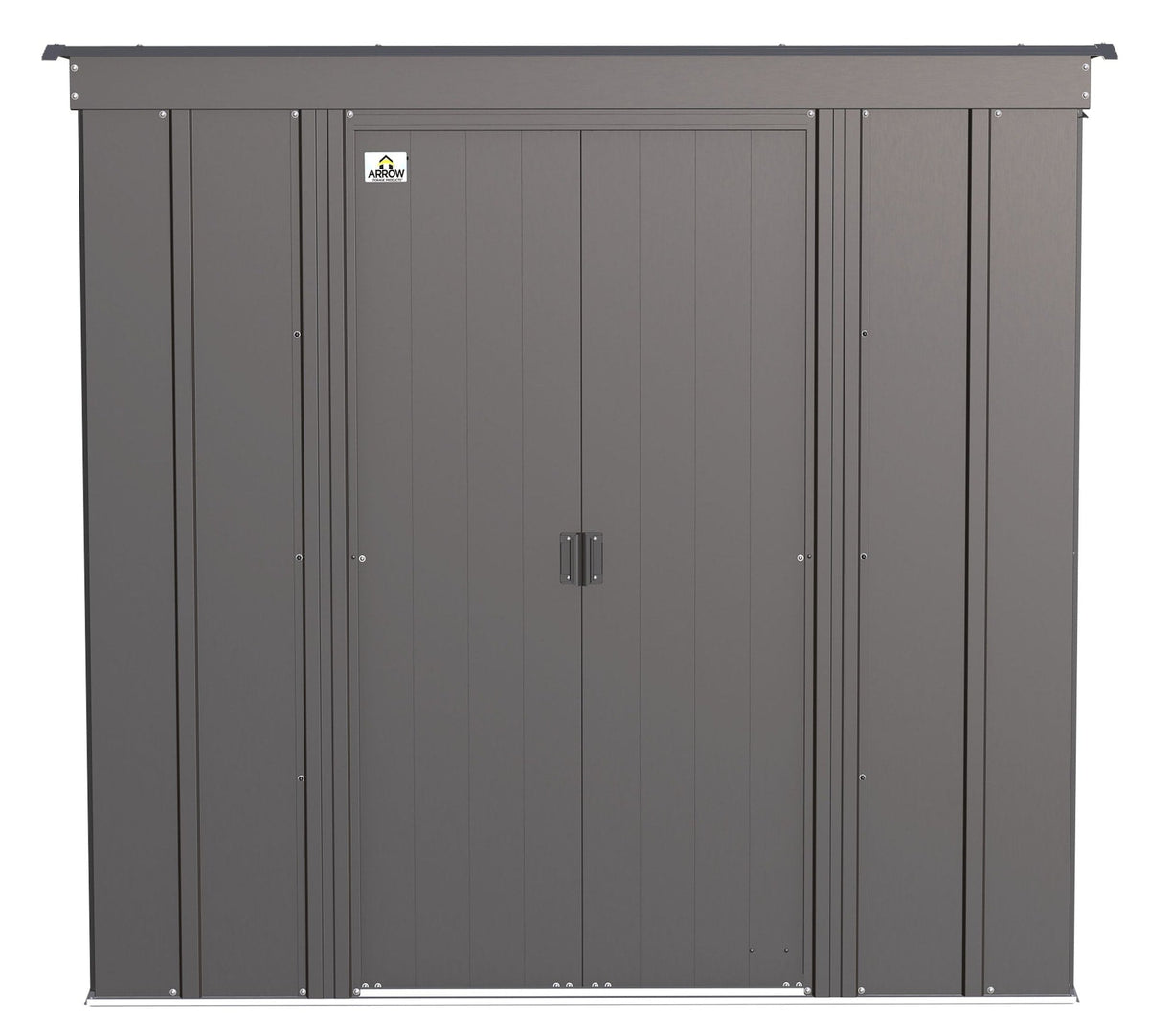 Classic Galvanized Steel Storage Shed, Charcoal, 6-ft x 4-ft