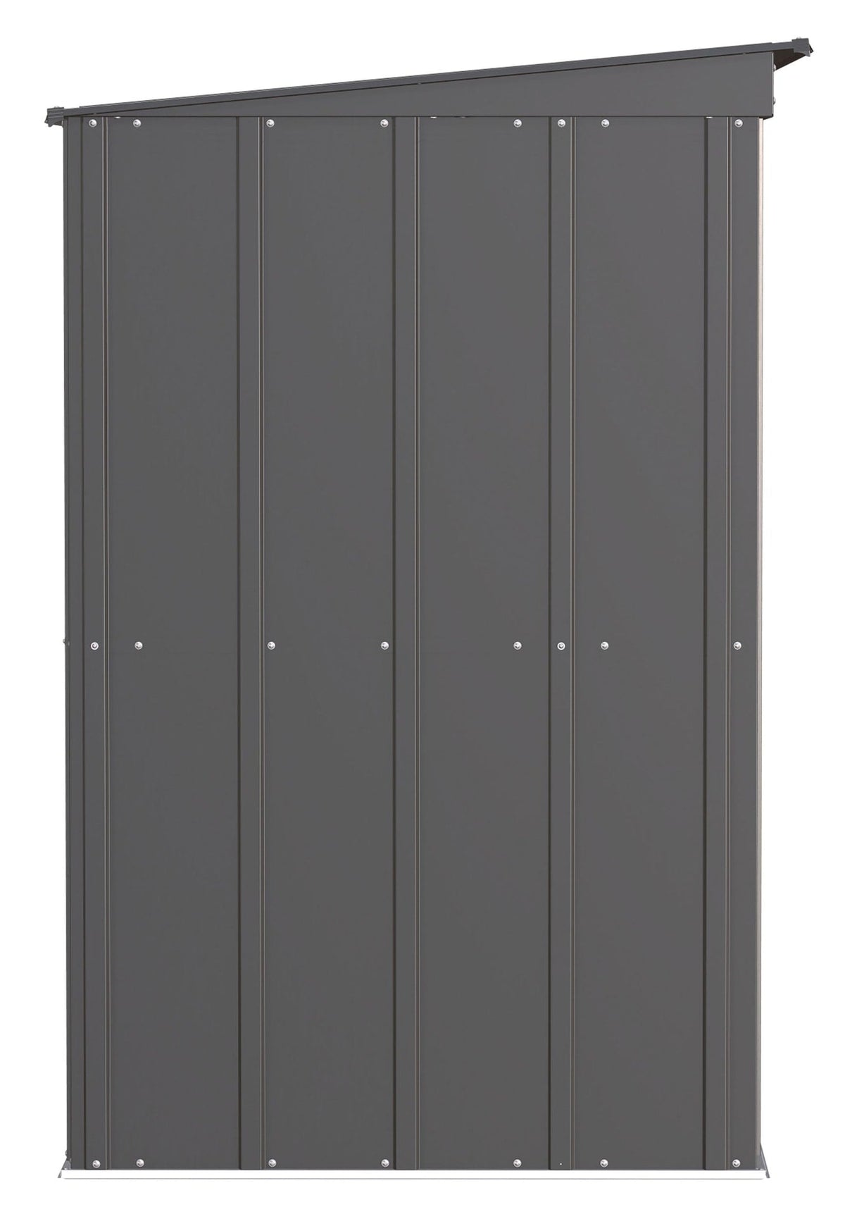 Classic Galvanized Steel Storage Shed, Charcoal, 6-ft x 4-ft