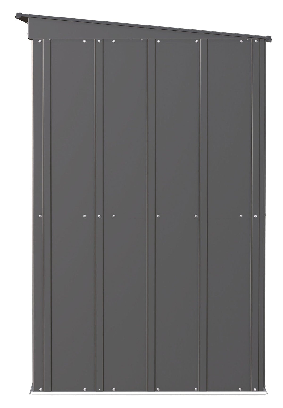 Classic Galvanized Steel Storage Shed, Charcoal, 6-ft x 4-ft