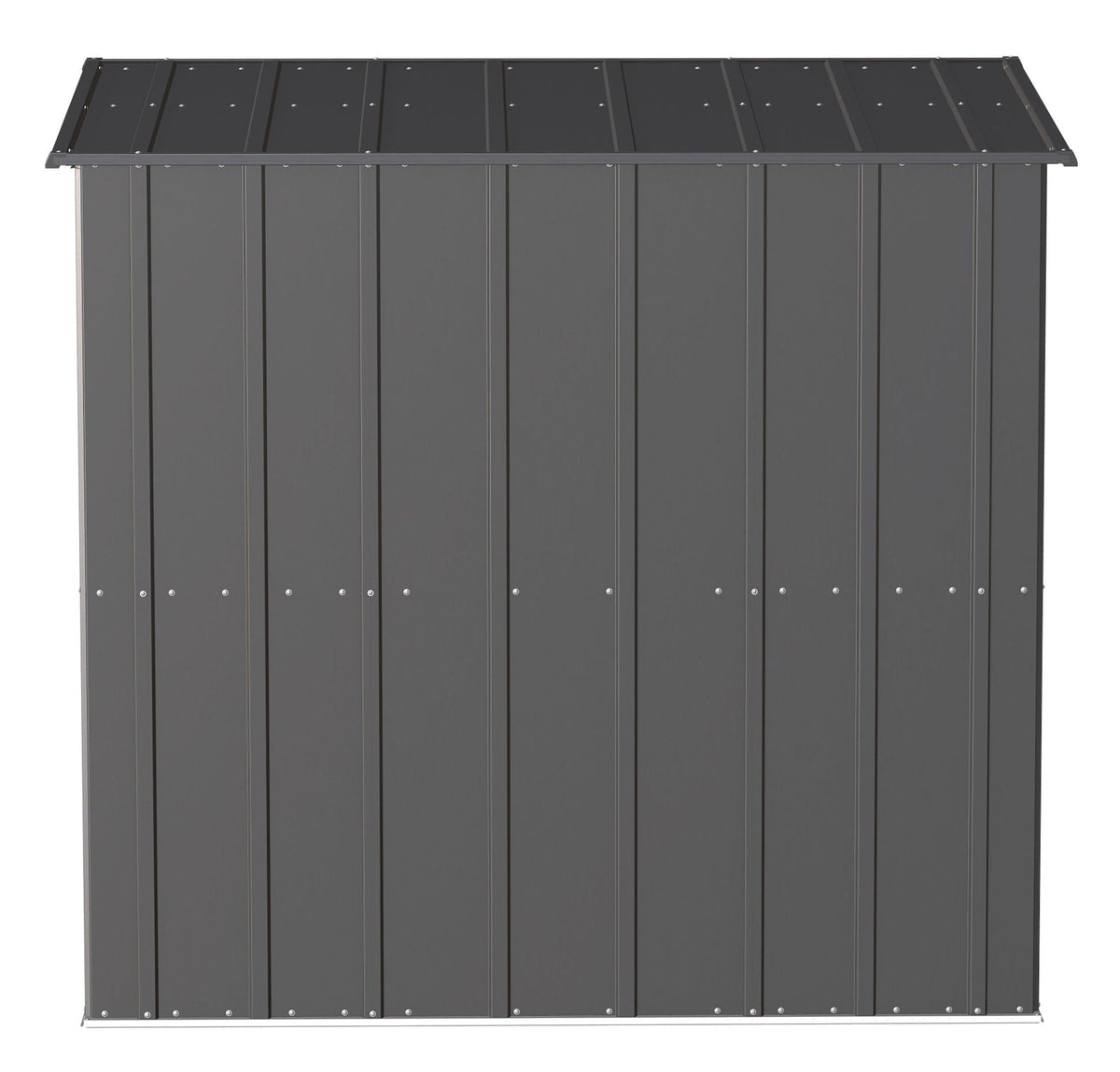 Classic Galvanized Steel Storage Shed, Charcoal, 6-ft x 4-ft