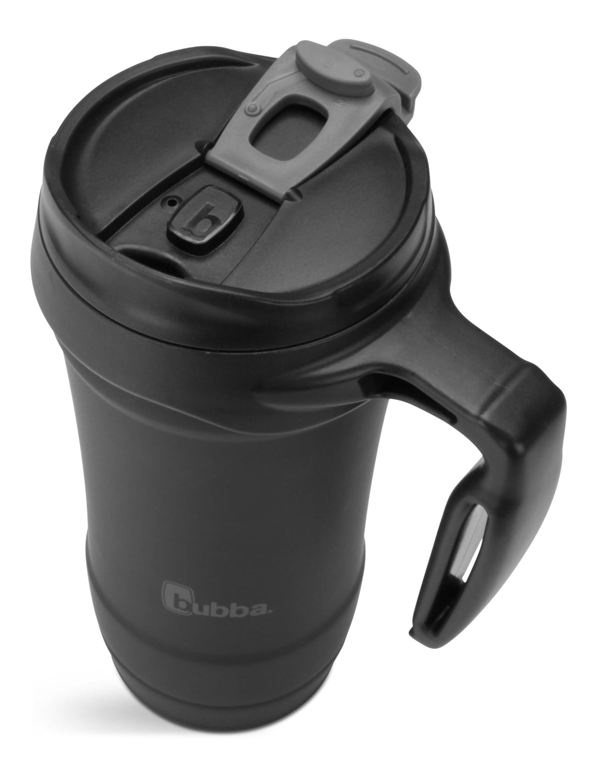 Hero Stainless Steel Insulated Travel Mug with Handle, Rubberized Licorice, 18 oz