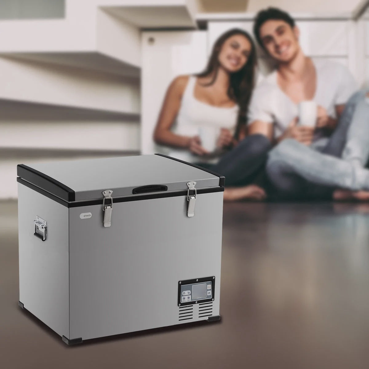 63-Quart Portable Electric Car Cooler Refrigerator / Freezer Compressor for RVs Camping