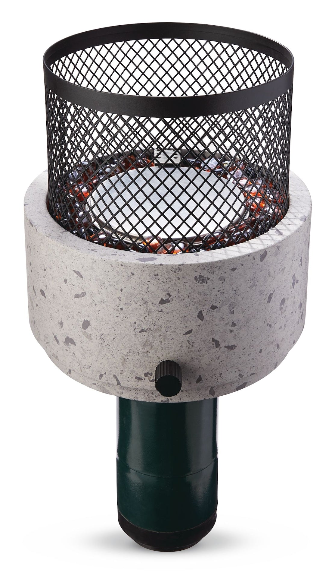Cinder Round Outdoor Tabletop Gas Fire Pit, 11,000 BTU