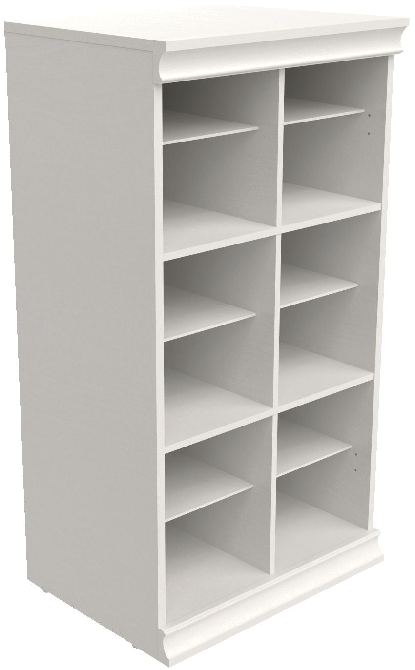 Modular Adjustable Divided Storage Shelves/Unit, White