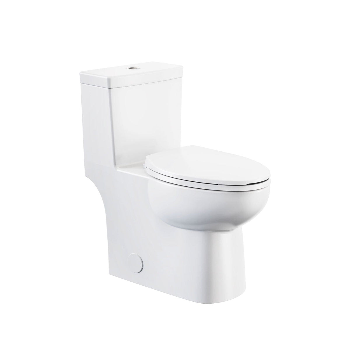 1-Piece Elongated Toilet Bowl with Soft Close, White, 3.8/4.8-L