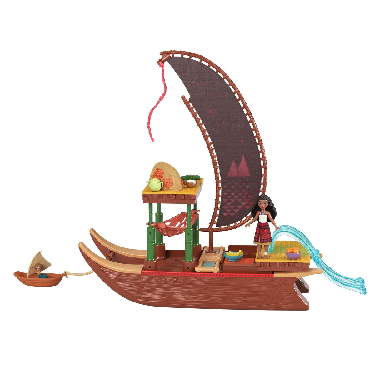 Princess Moana's Adventure Canoe Transforming Toy Set for Ages 4+