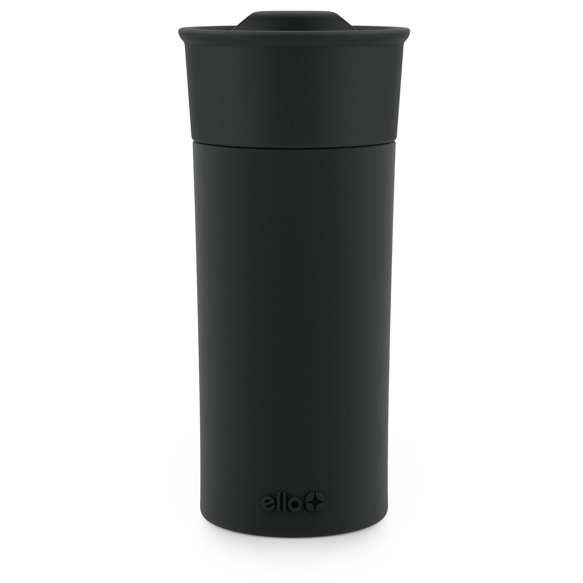 Ogden Ceramic Travel Mug, 16-oz, Black, with Silicone Insulated Sleeve