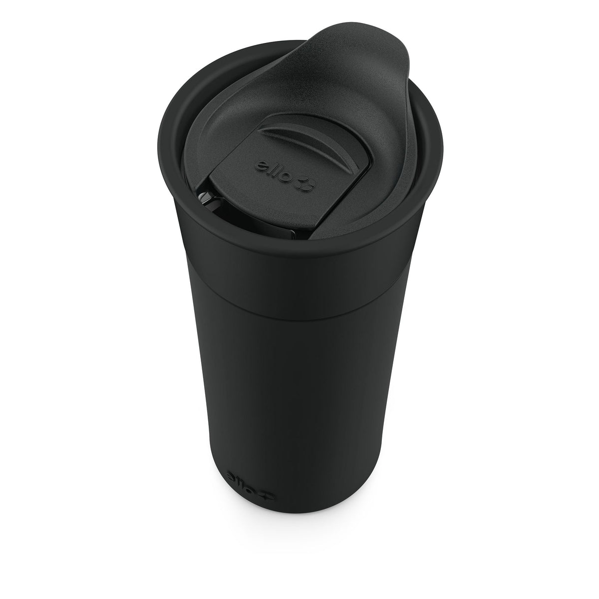 Ogden Ceramic Travel Mug, 16-oz, Black, with Silicone Insulated Sleeve