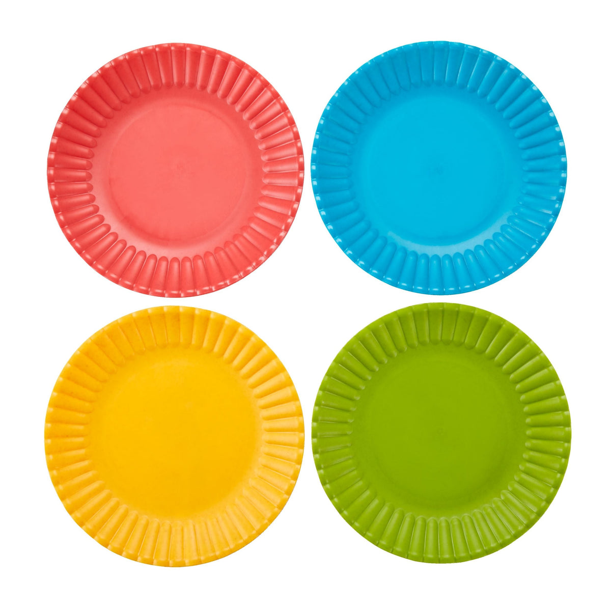 Outdoor Sustainable Dinner Plates, 4-pk, Assorted