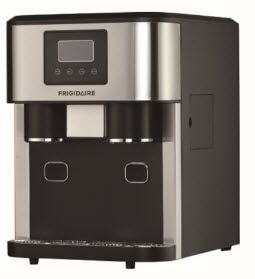 3-in-1 Compact Countertop Water Dispenser & Ice Maker with LED Display, 33-lb Ice/Day, Stainless Steel