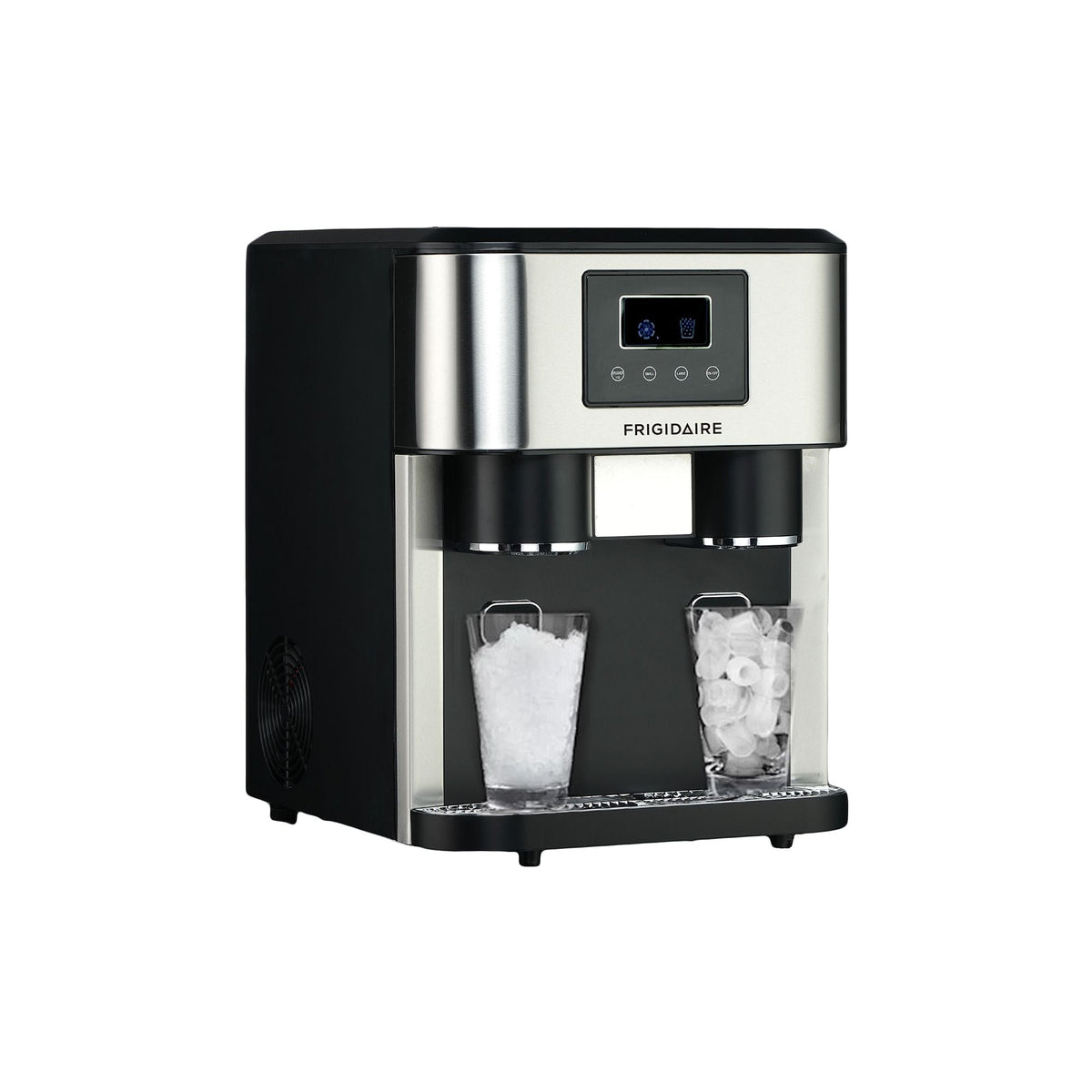 3-in-1 Compact Countertop Water Dispenser & Ice Maker with LED Display, 33-lb Ice/Day, Stainless Steel