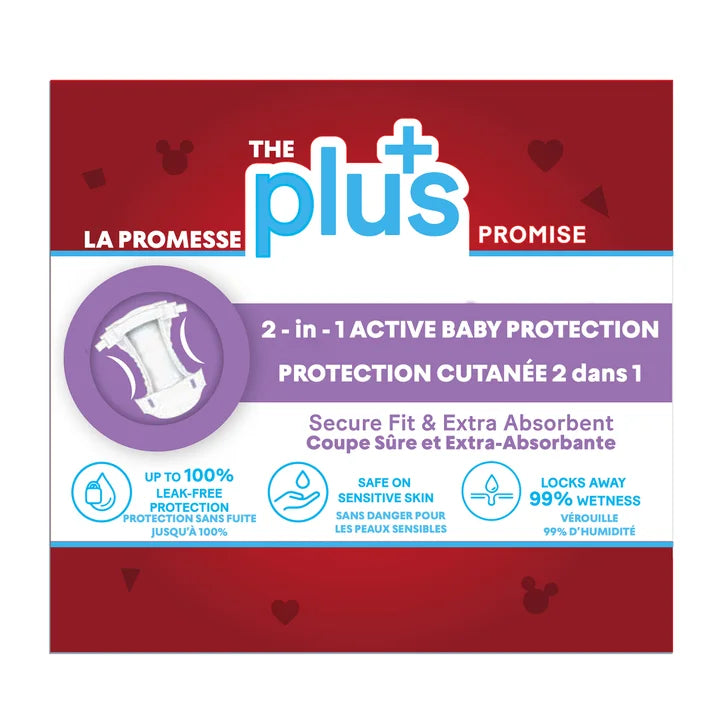 Little Snugglers Plus Diapers, Sizes 1 - 2