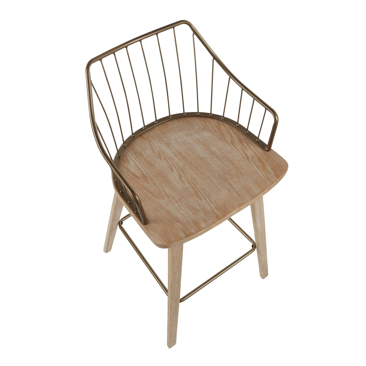 Winston Fixed-Height Counter Stool, Wood, 26-in