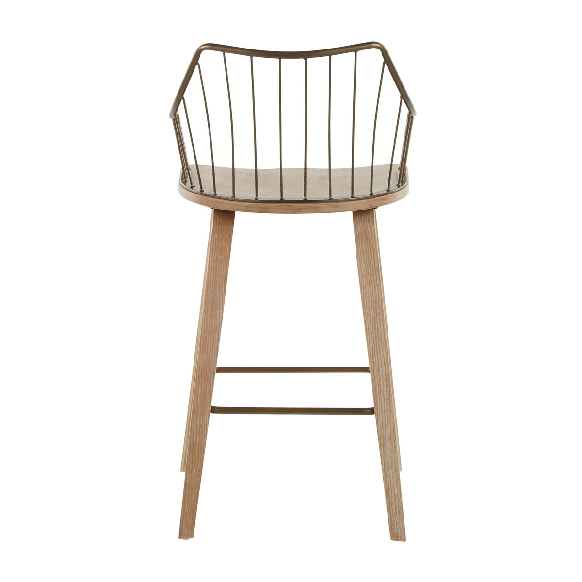 Winston Fixed-Height Counter Stool, Wood, 26-in