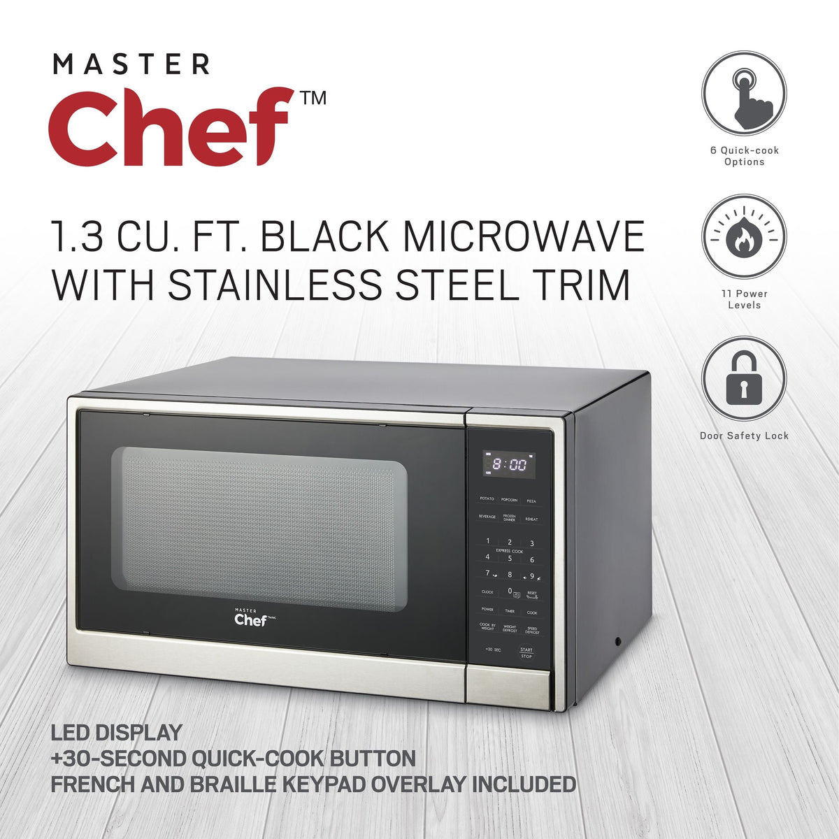 Microwave, Stainless Steel, 1.3-cu-ft