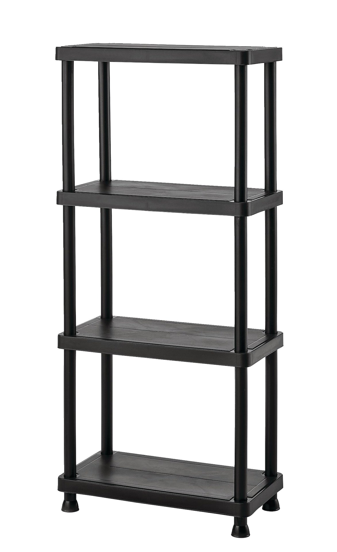 4-Shelf Resin/ Plastic Storage Rack/ Shelving Unit, 23 x 12 x 52-in