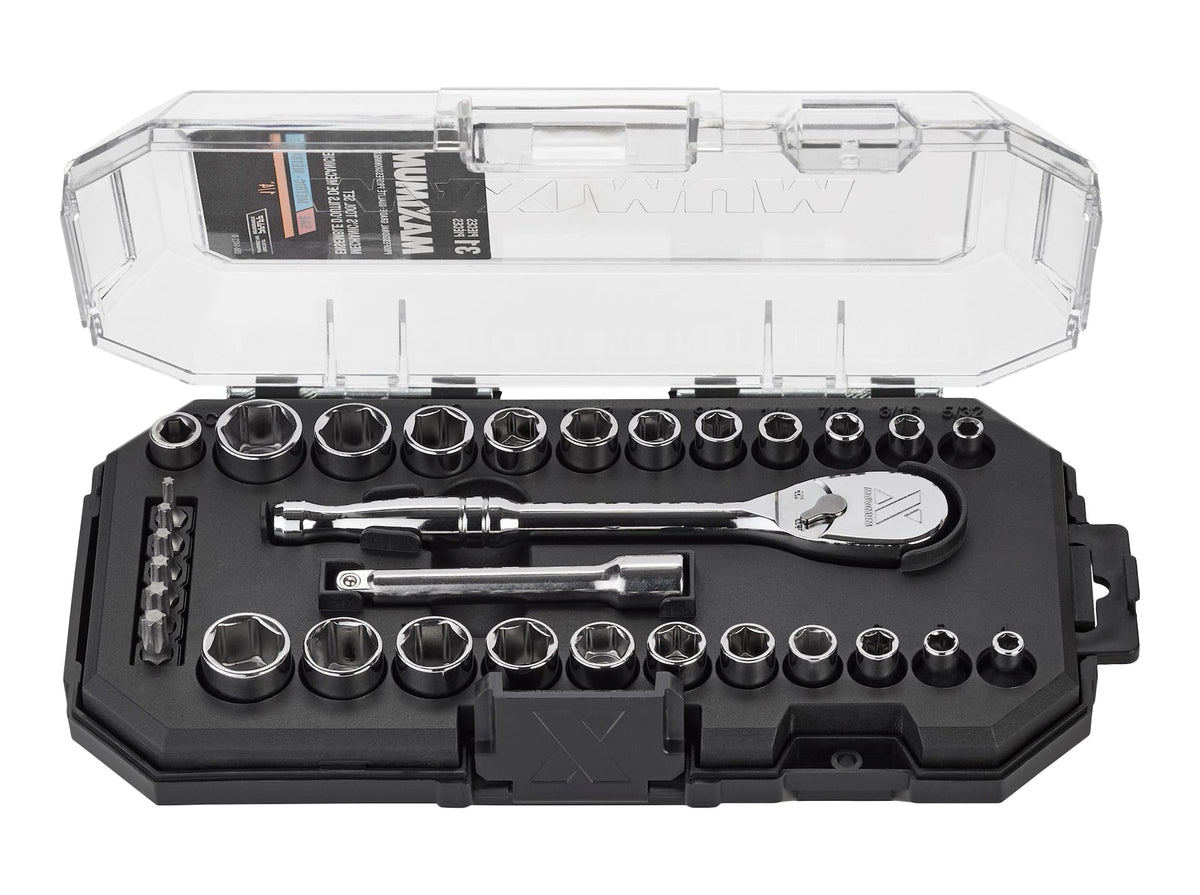 31 Piece 1/4" Drive Metric Socket Set