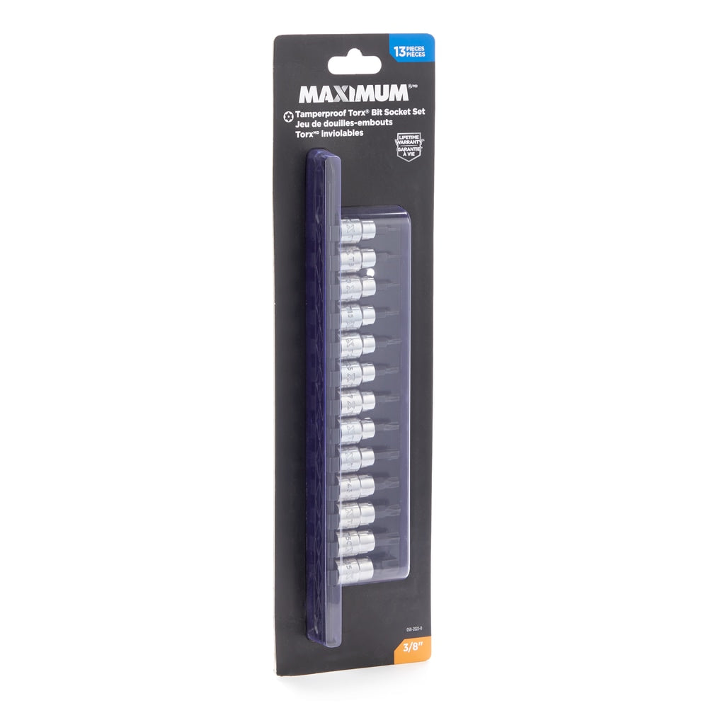3/8-in Drive Tamper Proof Star-drive Bit Socket Set, Heat-Treated, 13-pc