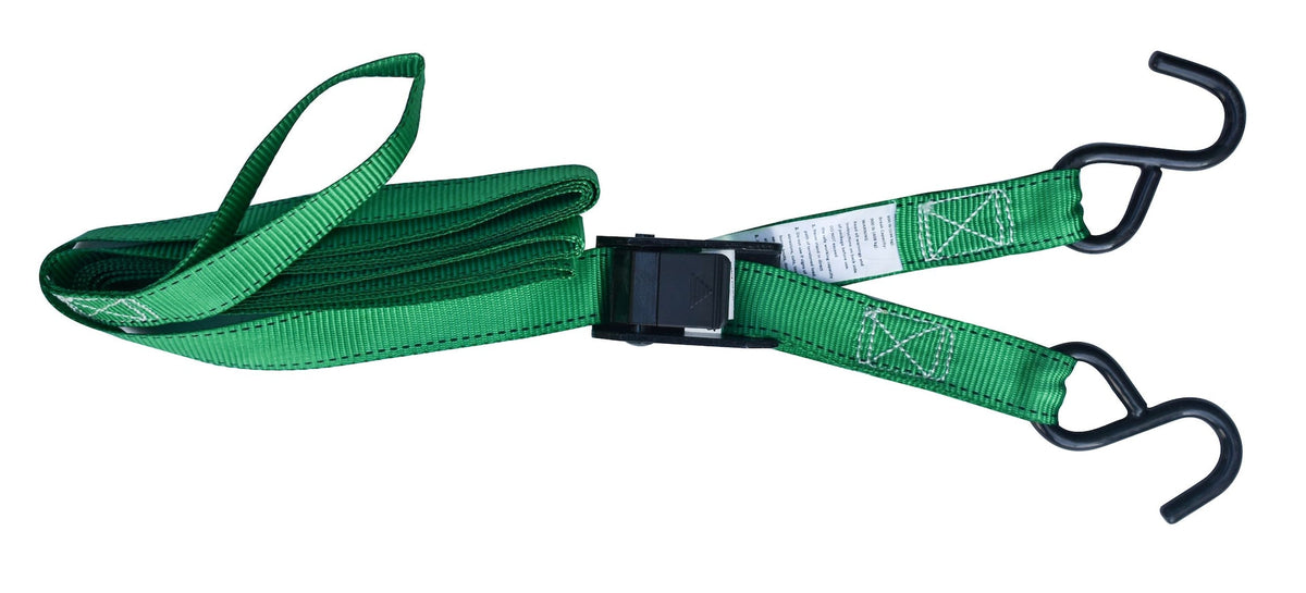 900-lb Cambuckle Tie-Down Straps, Weatherproof, 1-in x 10-ft, 4-pk