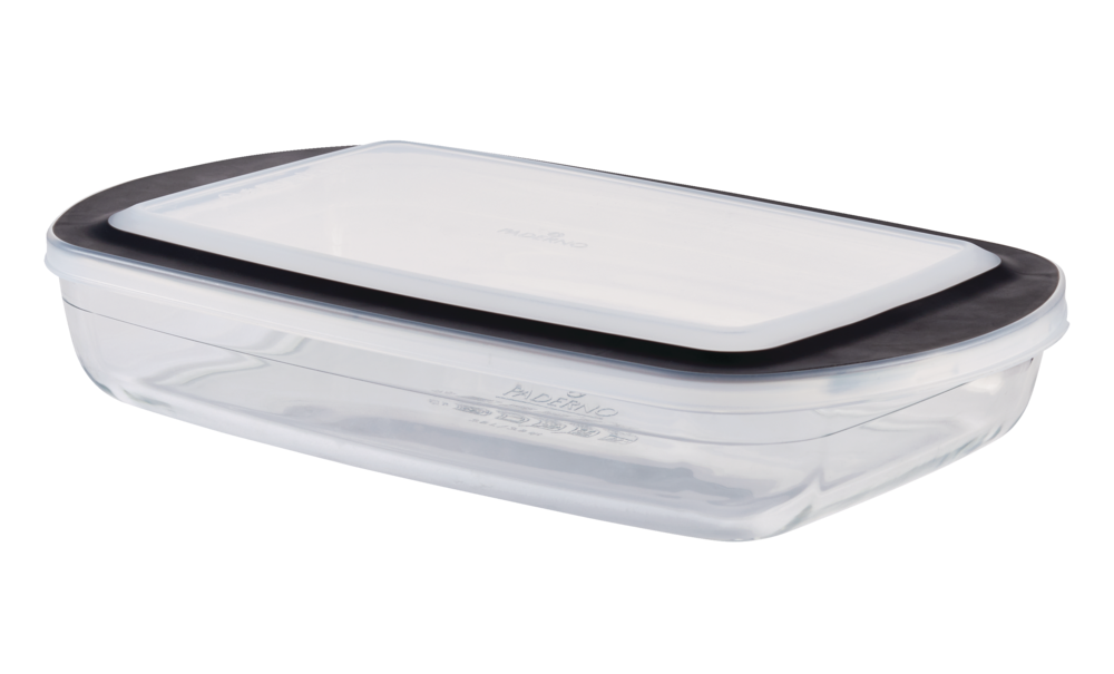 Glass Rectangular Baking Dish with Lid, 3.8-qt