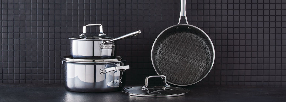 PFOA-Free Hybrid Clad Cookware Pot Set, 6-pc