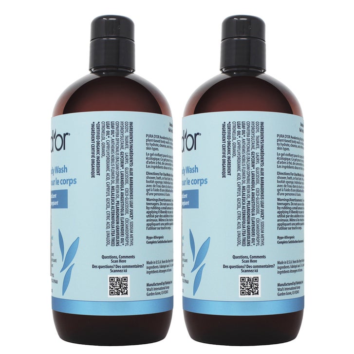 Pura D'or Awakening Body Wash, 2 x 709 mL