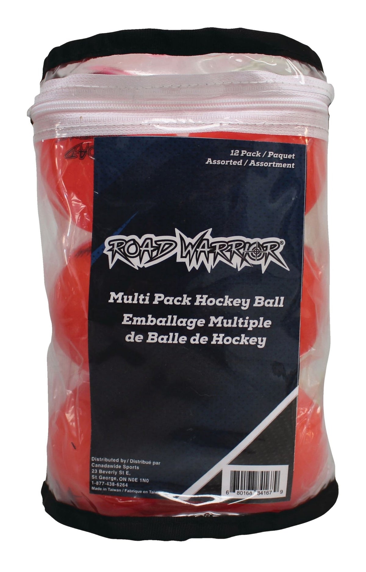 Street Hockey Balls, Assorted Colours, 12-pk