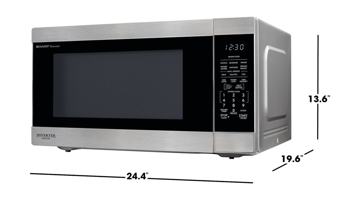 XL Countertop Microwave Oven with Inverter, 2.2-cu-ft