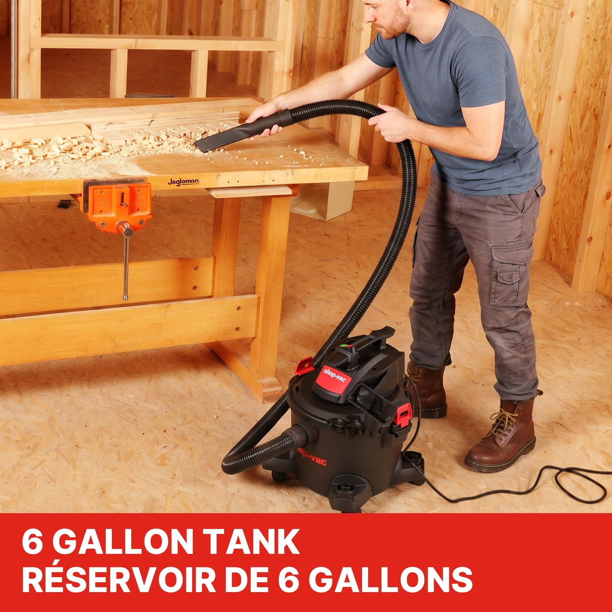 3.0 Peak HP Wet/Dry Heavy Duty Shop Vacuum, 22-L