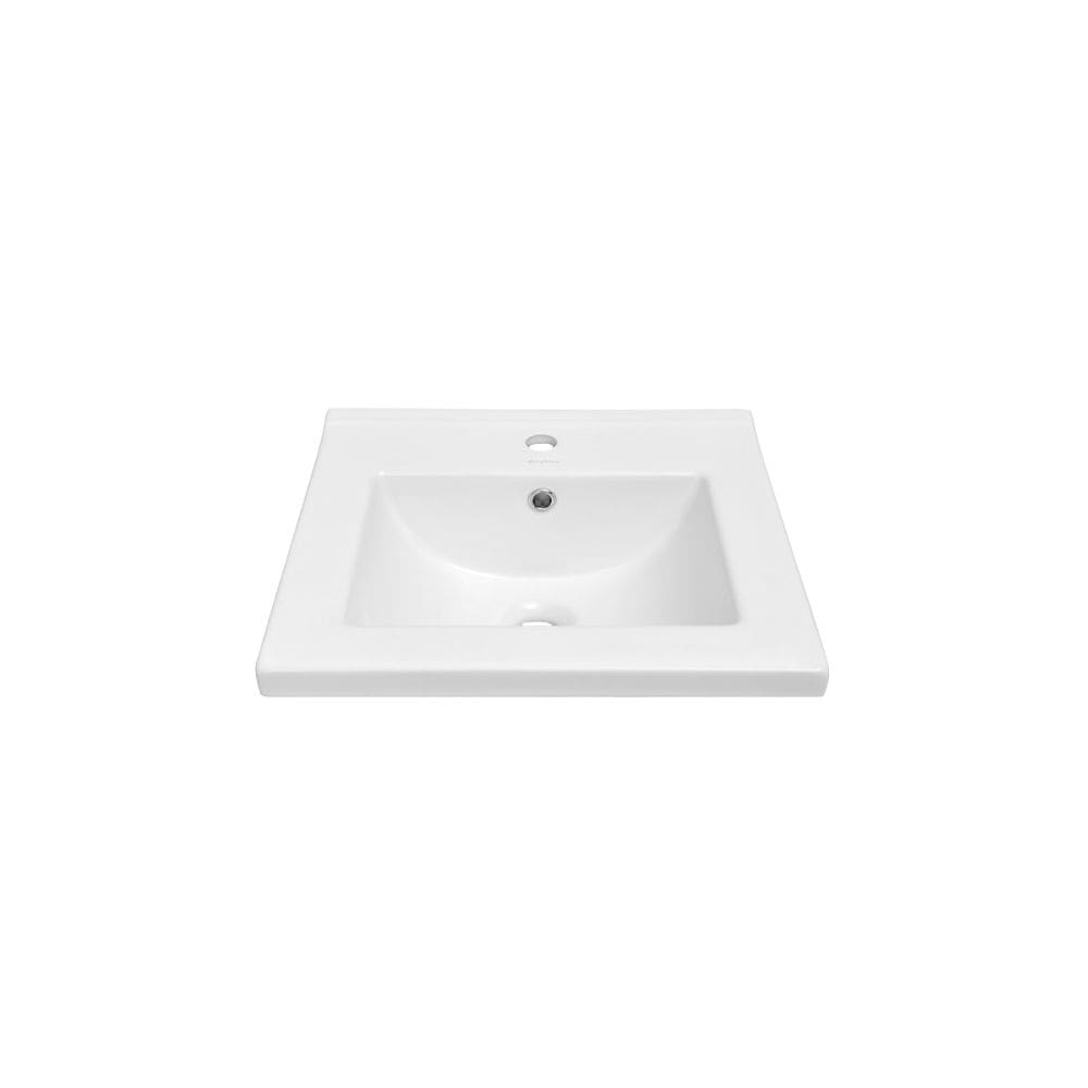 Ceramic Square Vanity Sink Top, 18-in