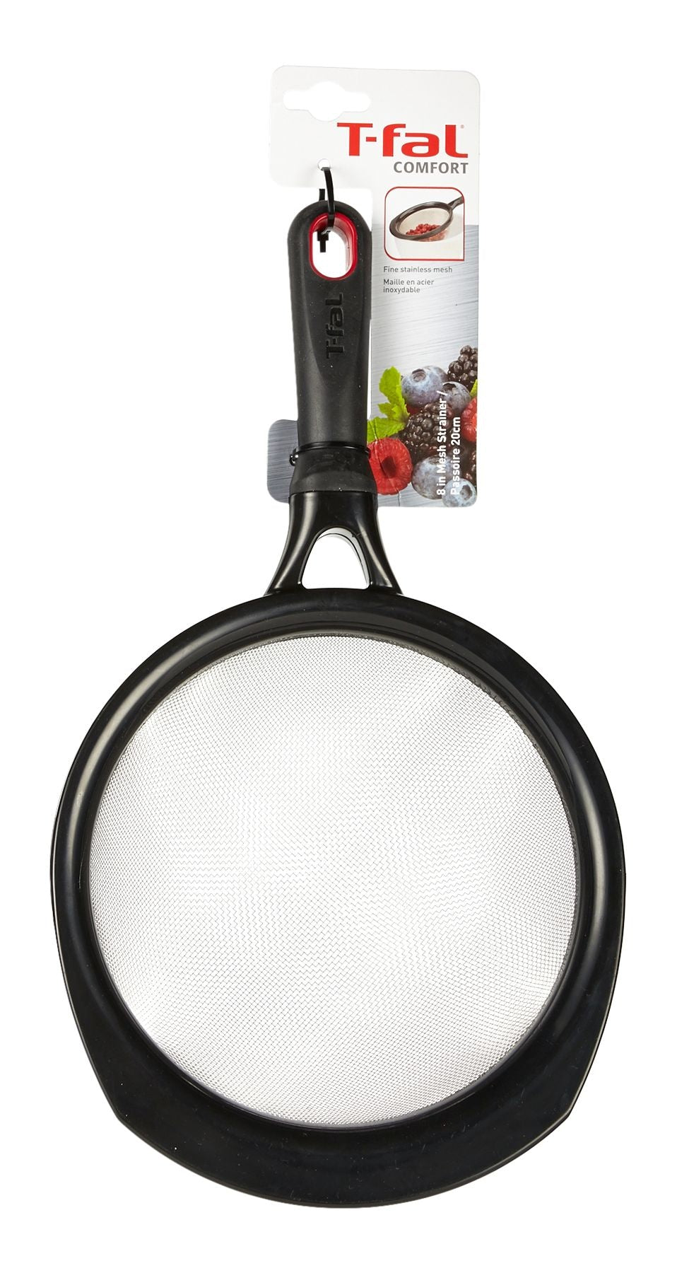 Plastic Strainer with Stainless Steel Wire Mesh, 8-in