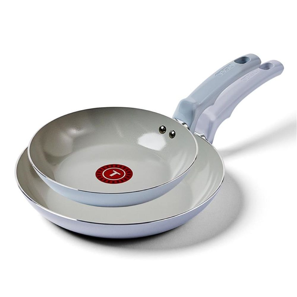 Viva Ceramic Refresh Non-Stick Frying Pan Set, Calm Blue, 20-cm & 26-cm, 2-pk