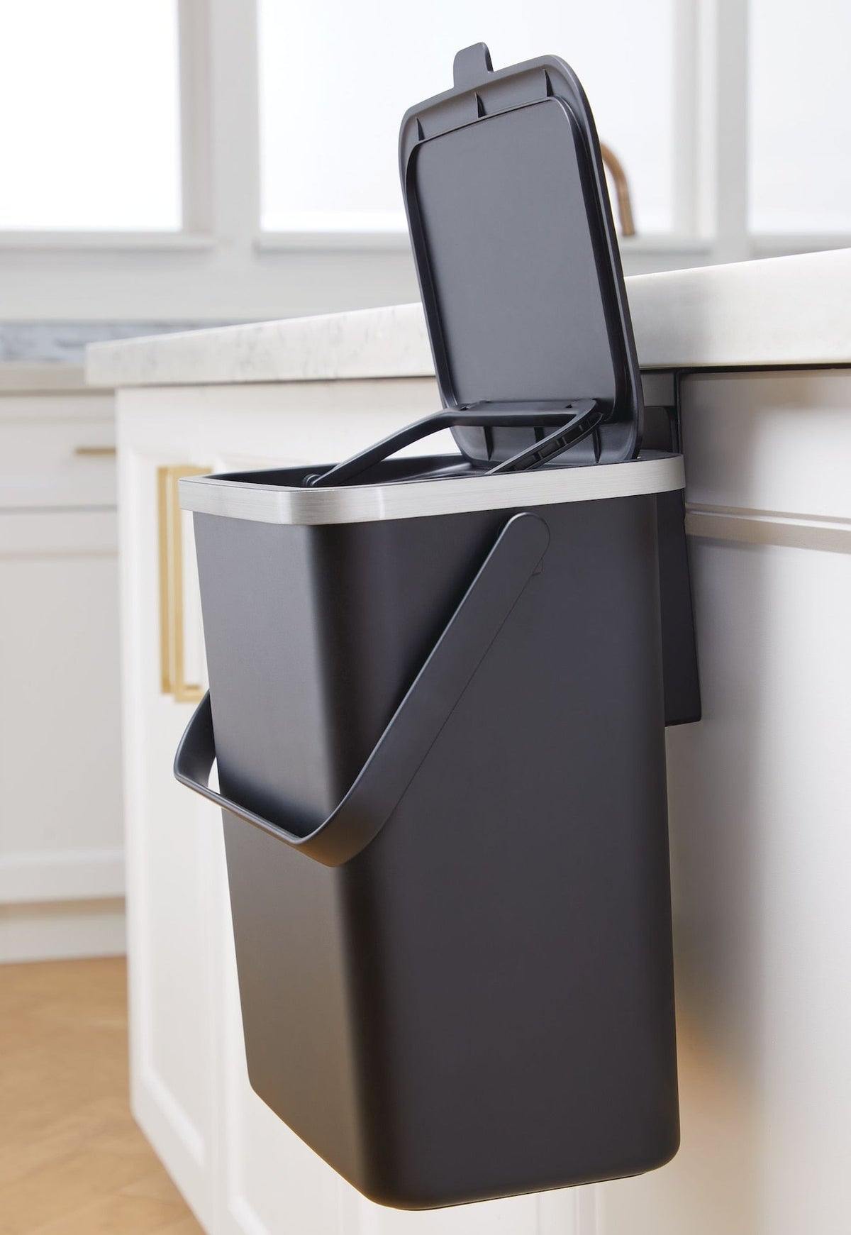 Food Waste/Compost Caddy Bin, Black, 10-L