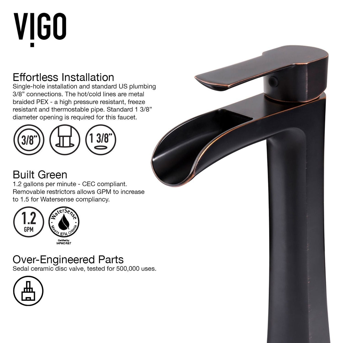 Glass Russet Brown Bathroom Sink/Basin Set with Niko Faucet and Round Vessel