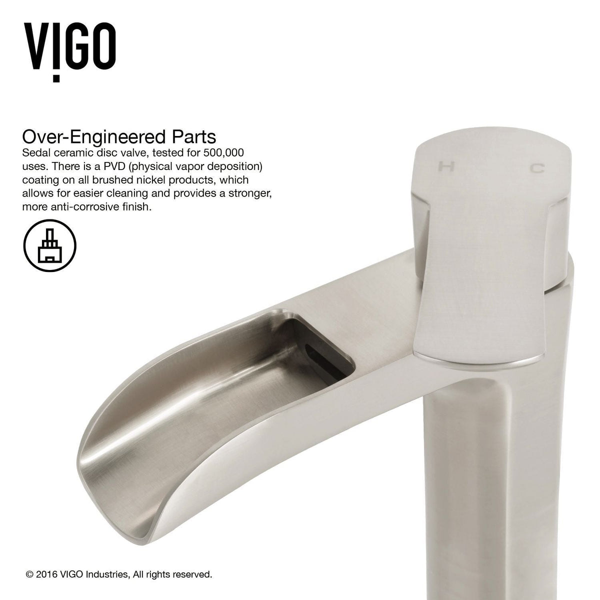 Hibiscus White Bathroom Sink/Basin Set with Niko Faucet and Square Composite Vessel