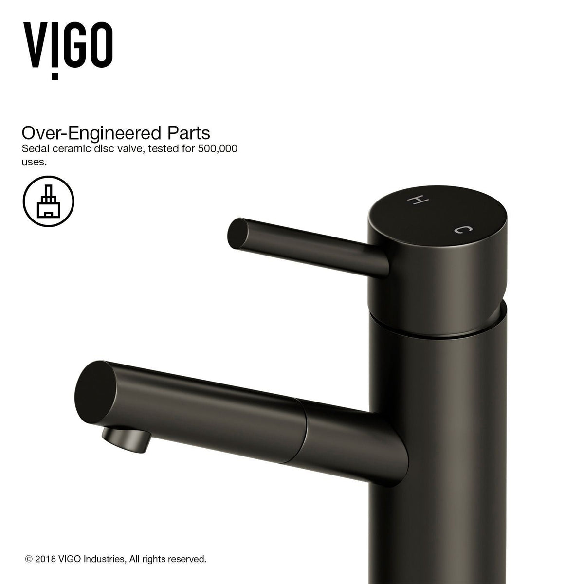 Single Handle Single Hole Bathroom Sink Faucet, Matte Black