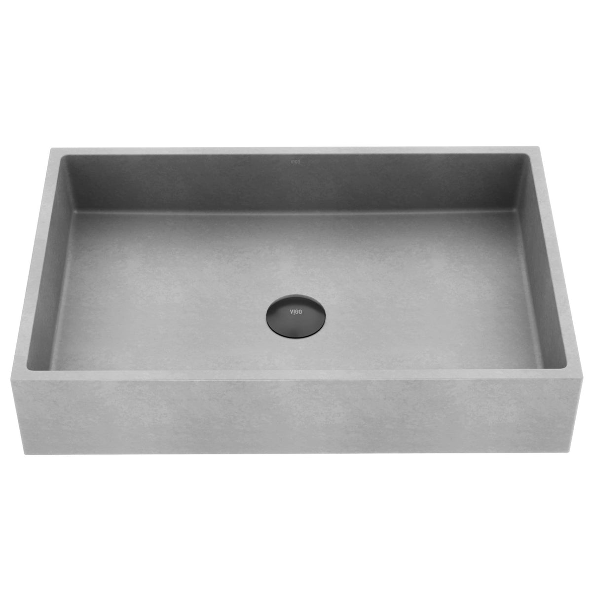 Orvieto Gothic 24x15-in Deep Grey Bathroom Sink/Basin with Rectangular Vessel