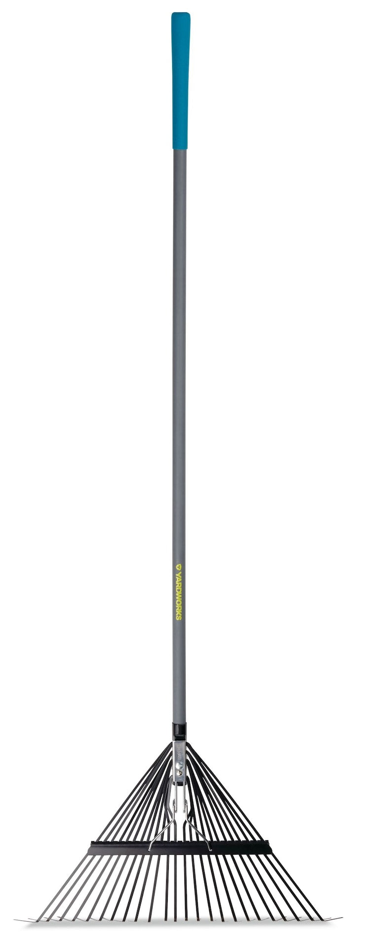 24-Tine Metal Leaf Rake with Fibreglass Shaft, 24-in