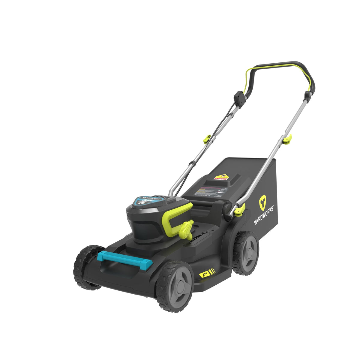 48V 2-in-1 Brushless Push Lawn Mower, 17-in with 4Ah Battery & Charger