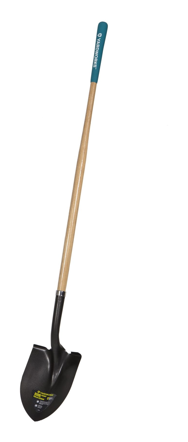 Tempered Steel Round Point Long Handle Shovel, 62-In, Hardwood Shaft
