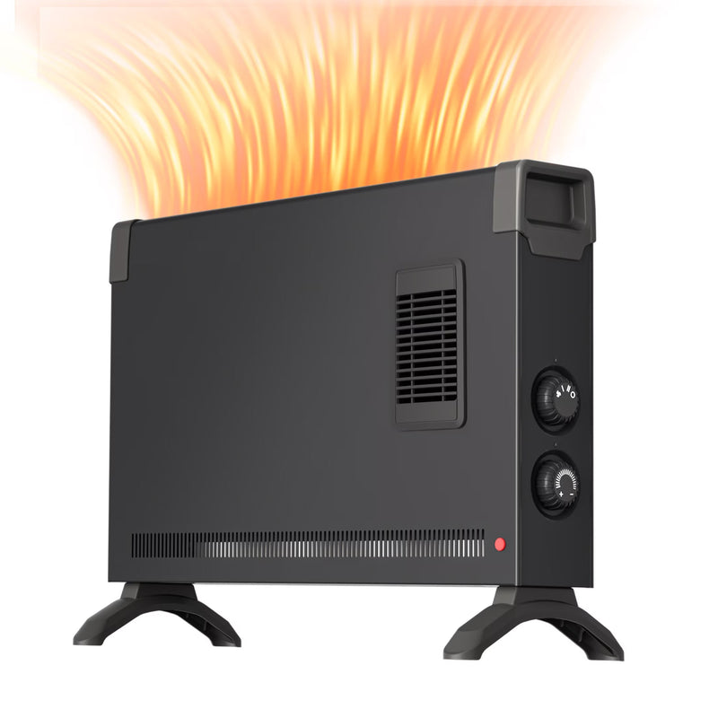 BREEZEHEAT 1500W panel space heater for bedroom, living room, home, 55-96F,knob control, 600 sq,with fan for fast heating W3420