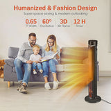 Airchoice 1500W 36 in Ceramic Tower Space Heater, 3 Heat Settings, Adjustable, for 300 sq ft