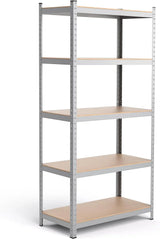 Five-tier storage rack 2920 pounds Heavy-duty shelf Adjustable boltless storage rack Suitable for storage area storage rooms 108 inches wide x 18 inches deep x 72 inches high