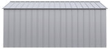 Classic 14x14-ft Flute Grey Corrosion-Resistant Steel Shed