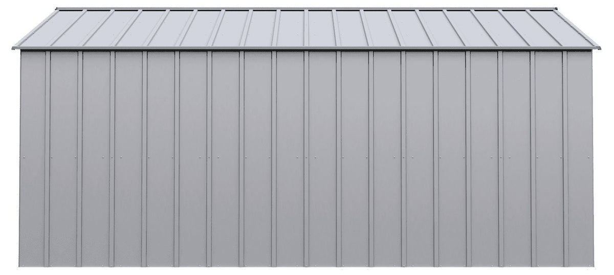 Classic 14x14-ft Flute Grey Corrosion-Resistant Steel Shed