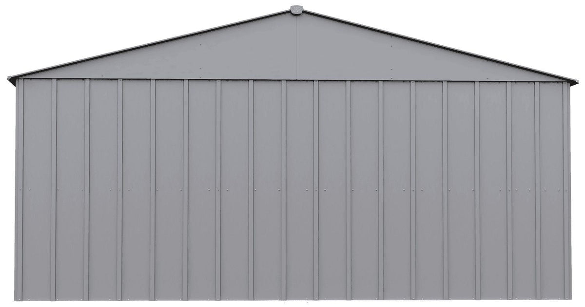 Classic 14x14-ft Flute Grey Corrosion-Resistant Steel Shed