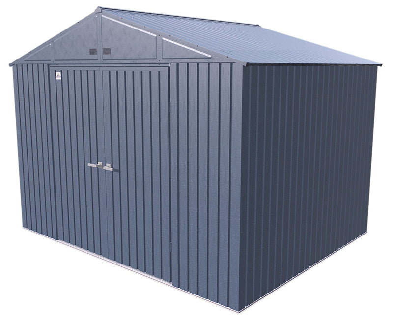 Steel Storage Shed with Pent Roof, Blue Grey, 10-ft x 8-ft L3917