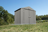 Elite Steel Storage Shed with Pent Roof, Cool Grey, 8-ft x 6-ft