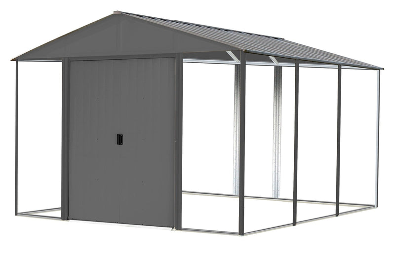 Ironwood Steel Hybrid Shed Kit, Anthracite, 10-ft x 12-ft J9216